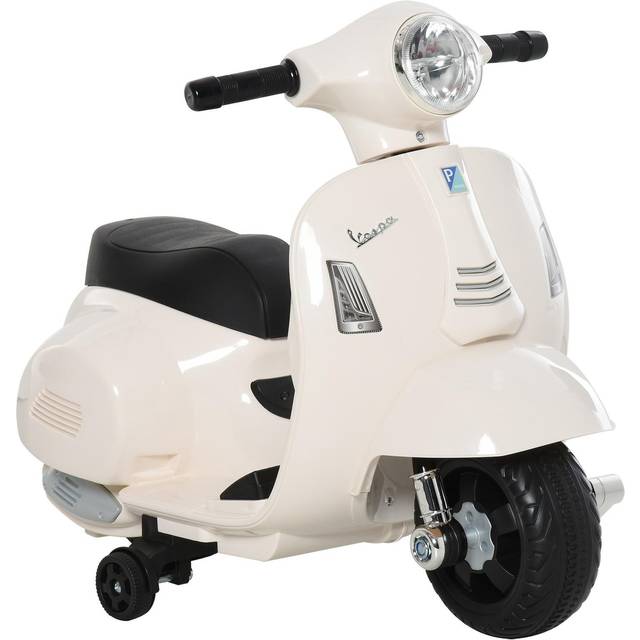 HOMCOM Kids Vespa Ride On Motorcycle 6V Electric Toy - Red, Red