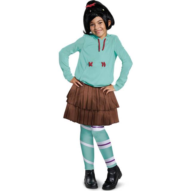 Girl's Wreck It Ralph 2 Deluxe Vanellope Costume - Brown&#47;Green (7/8)