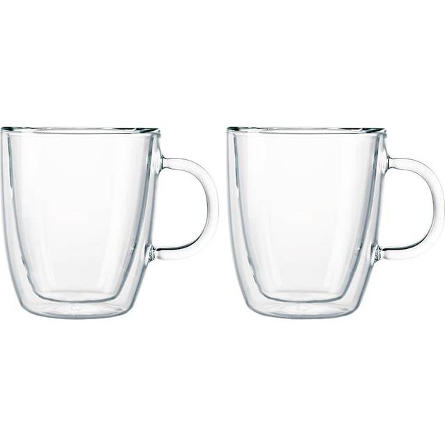 Bodum Bistro dubbelväggigt glas med handtag 2-pack 30 cl - Transparent
