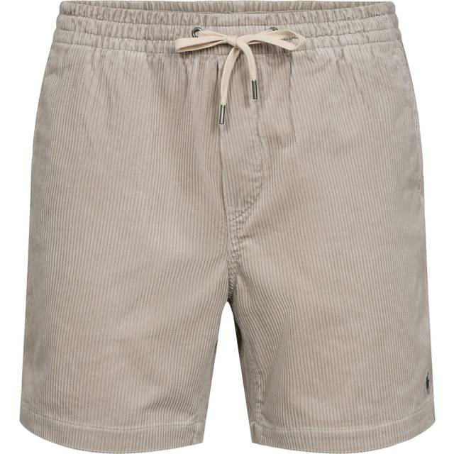 Polo Ralph Lauren Mens Khaki Stone Brand-embroidered Drawstring Corduroy Shorts S