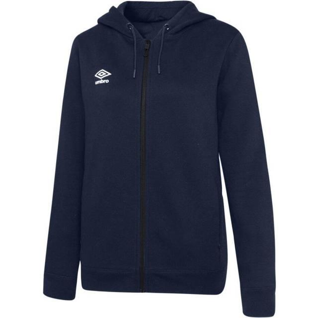 Umbro Womens/Ladies Club Leisure Full Zip Hoodie (Navy/White) - Size Large