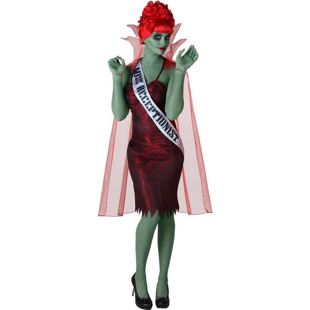 Miss Dead Receptionist Women's Costume Dress | Exclusive Costumes - Black&#47;Red&#47;White (XL)