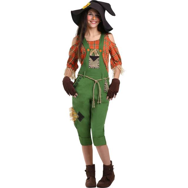 Scarecrow Costume for Women - Green&#47;Orange&#47;Beige (M)