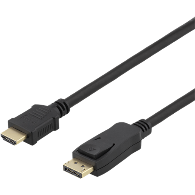DELTACO DP - HDMI kabel, 10m, 3840x2160 i 30Hz, 10,8Gb/s, svart