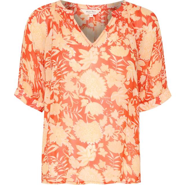 Orange Print Popsy Blouse (10)