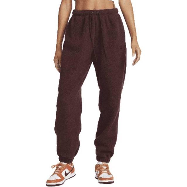 Nike W Nsw Plsh Jggr Woman Pants Burgundy Size XL Polyester - Red