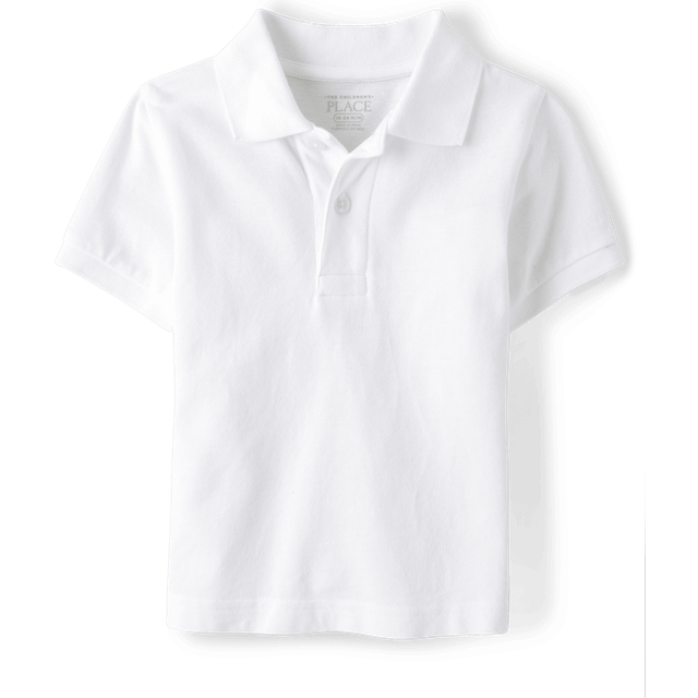 The Children's Place baby boys And Toddler Short Sleeve Pique School Uniform Polo Shirt  White Single  5T US