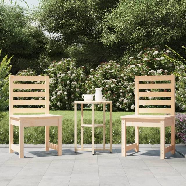 vidaXL Garden Chairs 2 pcs 50x48x91.5 cm Solid Wood Pine - Brown