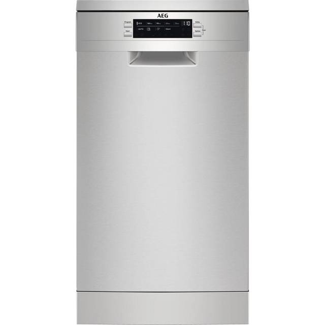 AEG FFB73527ZM 7000 GlassCare Freestanding 45cm Dishwasher - Stainless Steel
