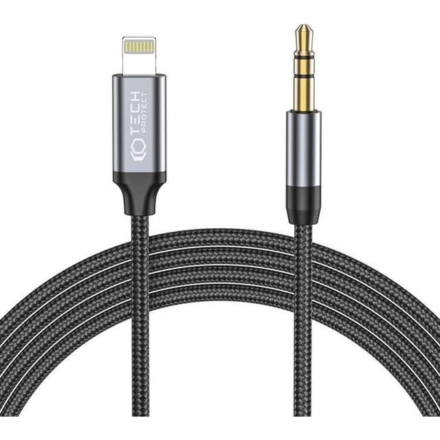 Tech-Protect Lightning To Aux Mini (3.5mm) Kabel 100 cm Svart