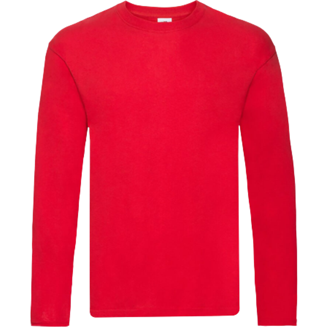 (2XL, Red) Fruit Of The Loom Mens R Long-Sleeved T-Shirt