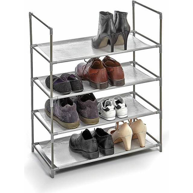 DOMOPAK Living 8001410073433 skåp fyra hyllor, plast/stål/polypropylen, grå, 28,5 x 58,2 x 70 cm