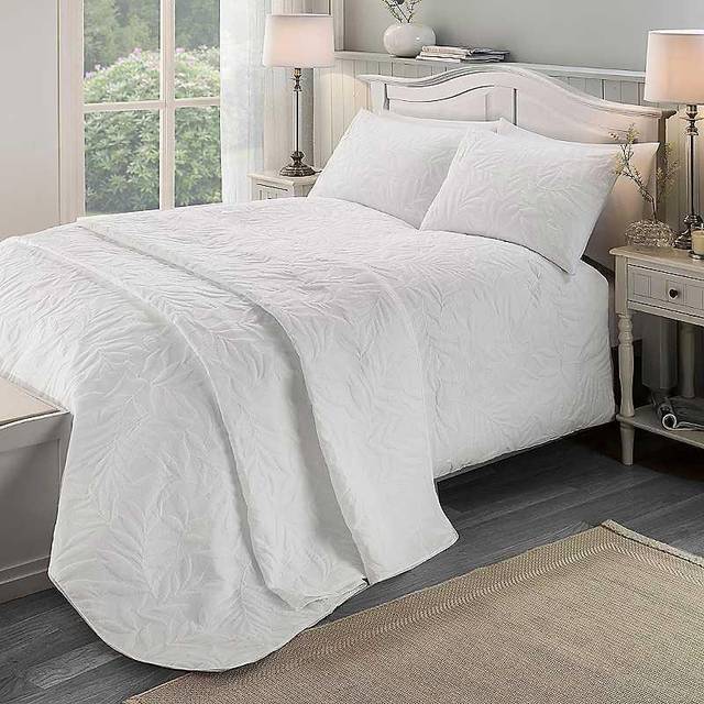 Serene Luana Duvet Cover Bedding Set White