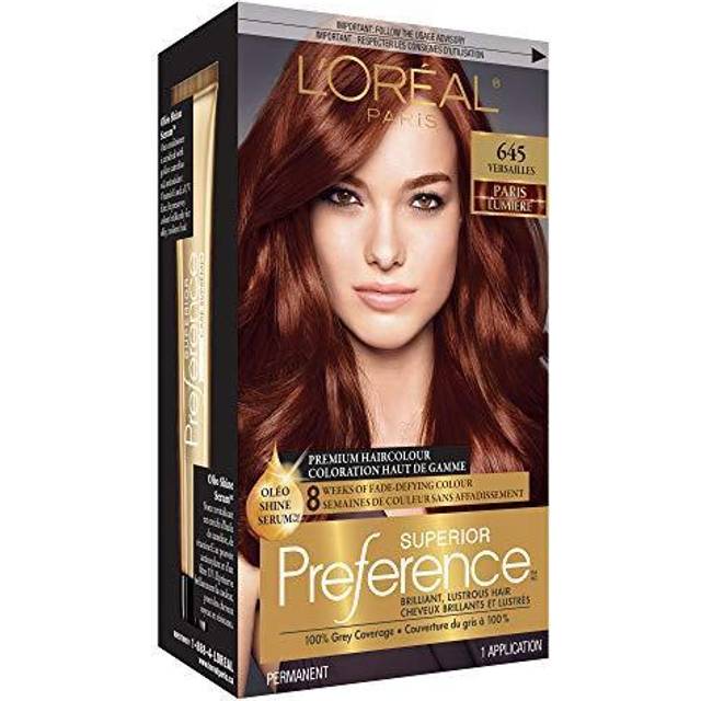 LOreal Paris Superior Preference FadeDefying  Shine Permanent Hair Color  6AB Chic Auburn Brown  Pack of 1  Hair Dye