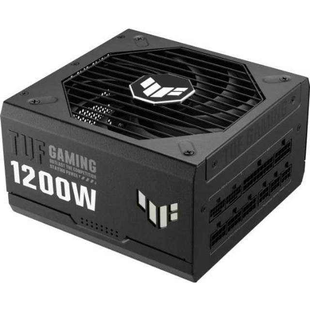 ASUS TUF Gaming 1 200 W guld (1 200 watt, helt modulär strömförsörjning, 80+ guldcertifierad, komponenter i militärkvalitet, dubbla kullager, axial-teknisk fläkt, PCB-beläggning, 10 års garanti)