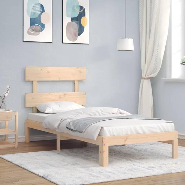 vidaXL Bed Frame without Mattress Single Solid Wood Pine - Brown