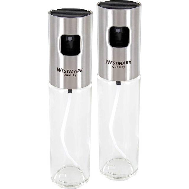 Westmark Olj- och vinägersprayset, Med pump-sprayhuvud, Volym: 100 ml var, Höjd: 18 cm, Rostfritt stål/Glas, Färg: Silver/Genomskinlig, 24362260