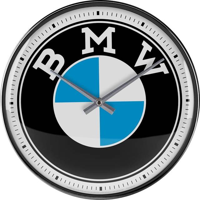 Nostalgic-art - Wall Clock Kitchen Clock Ø 12 Analog Metal Battery - Bmw Logo