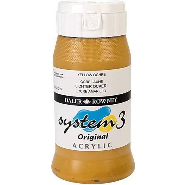 Daler Rowney System 3 Acrylic Paint Yellow Ochre (500ml)