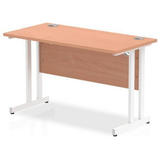 Impulse 1200/600 Rectangle White Cantilever Leg Desk Beech - MI001684
