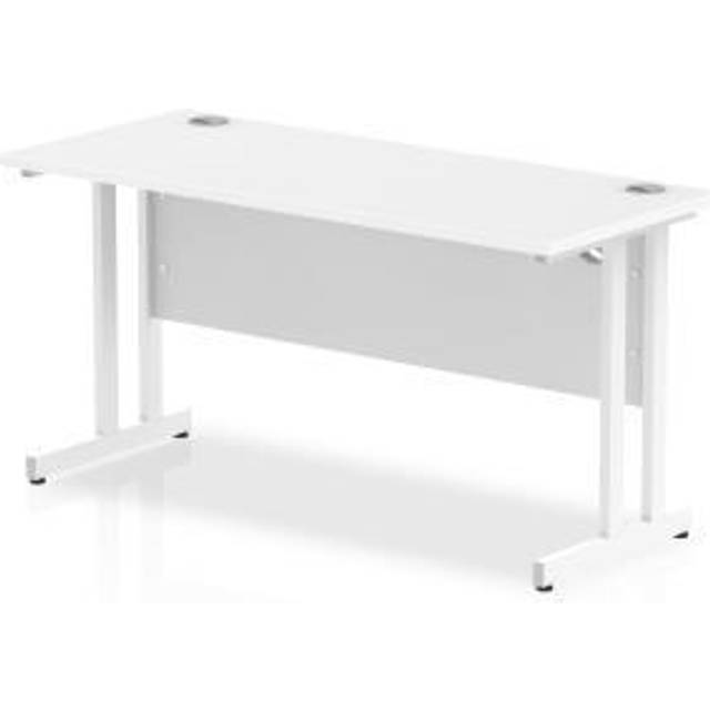 Impulse 1400/600 Rectangle White Cantilever Leg Desk White - MI002202