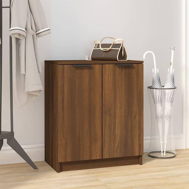 (brown oak) vidaXL Shoe Cabinet Engineered Wood Hall Shoe Holder Cupboard Organiser Shelf