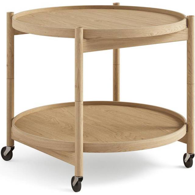 Brdr. Krüger Bølling Tray Table model 60 rullbord ek olja, oljat ekstativ