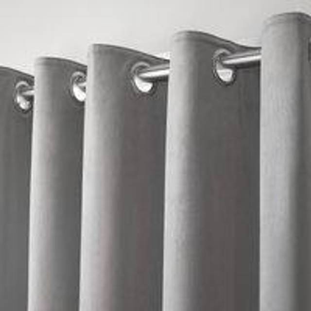 Laurence Llewelyn-Bowen Montrose Velvet Blackout Eyelet Curtains - Ilver - W229xD229cm(W90xD90inches)