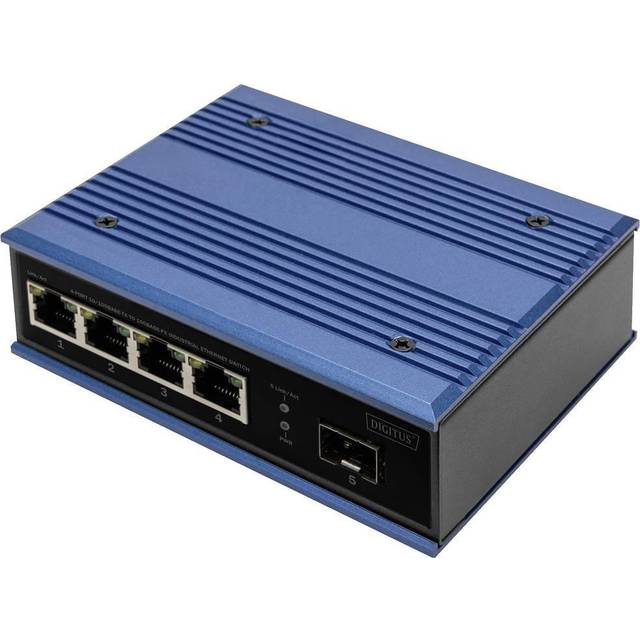 Industrial 4+1 Port Fast Ethernet Switch Unmanaged, 4 RJ45 Ports 10/100 Mbits