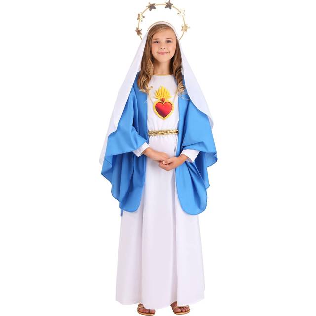 Nativity Mary Costume for Girls | Religious Costumes - Blue&#47;White (S)