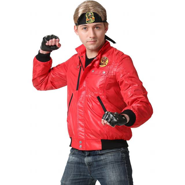 Adult Karate Kid Red Cobra Kai Costume Jacket | Karate Kid Costumes - Black&#47;Red (XL)