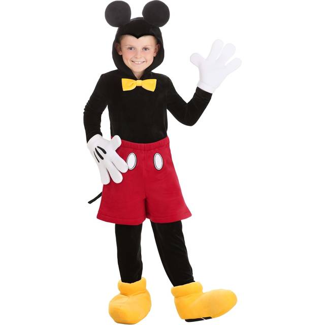 Disney Deluxe Mickey Mouse Kid&#39;s Costume - Black&#47;Red&#47;Yellow (L)