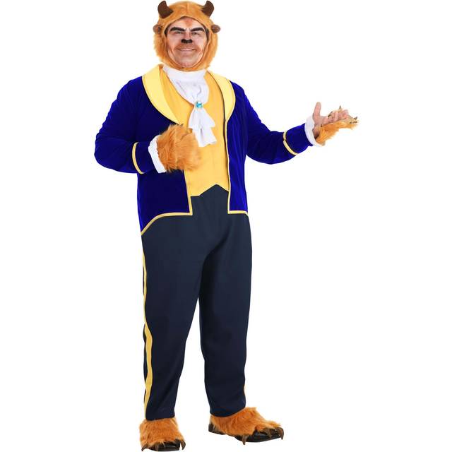 Men's Beauty and the Beast Plus Size Beast Costume - Yellow&#47;Blue (2X)