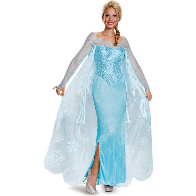 Frozen Elsa Prestige Adults Costume | Frozen Costumes - Blue (M)