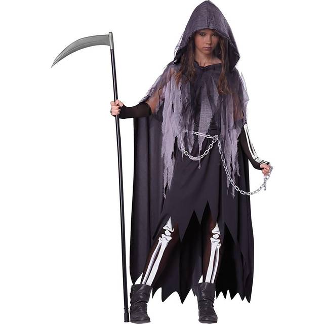 Miss Tween Reaper Costume | Gothic Cosplay - Black (JR)