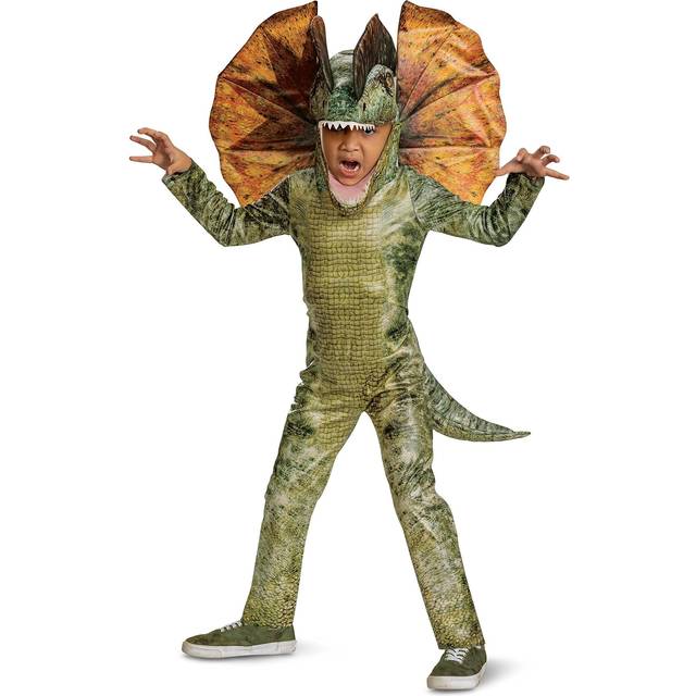 Kid's/Toddler Deluxe Jurassic World Dilophosaurus Costume | Dinosaur Costumes - Yellow&#47;Green&#47;Orange (7/8)