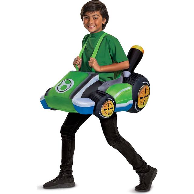 Inflatable Yoshi Kart Kid's Costume - Blue&#47;Green&#47;White (One-Size)