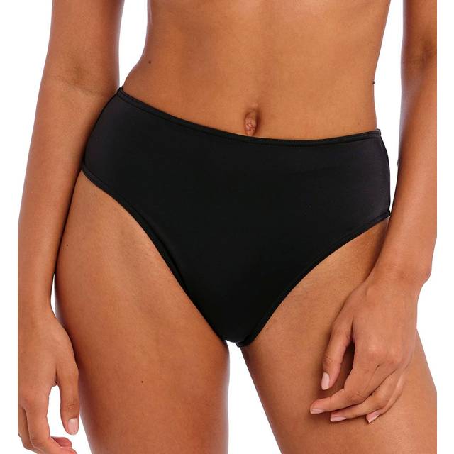 Freya Womens Jewel Cove High Waist Bikini Brief - Black Nylon - Size 2XL