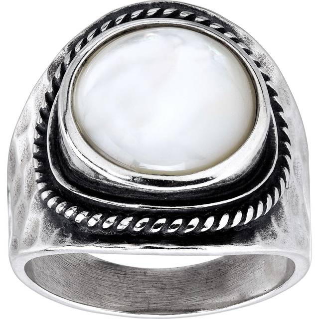 Silpada 'Pearlized' Natural Mother-of-Pearl Ring in Sterling Silver - White