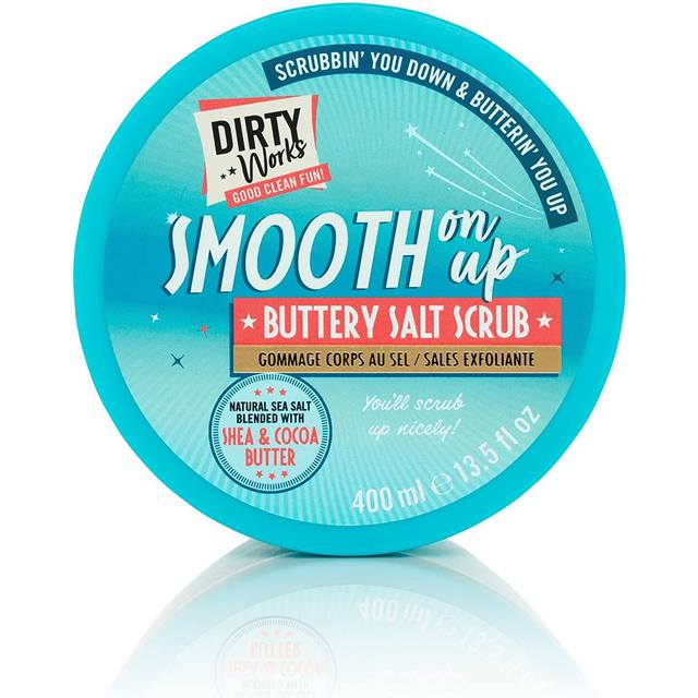Dirty Works Smooth On Up Buttery Salt Scrub Body Exfoliant for her - 400ml