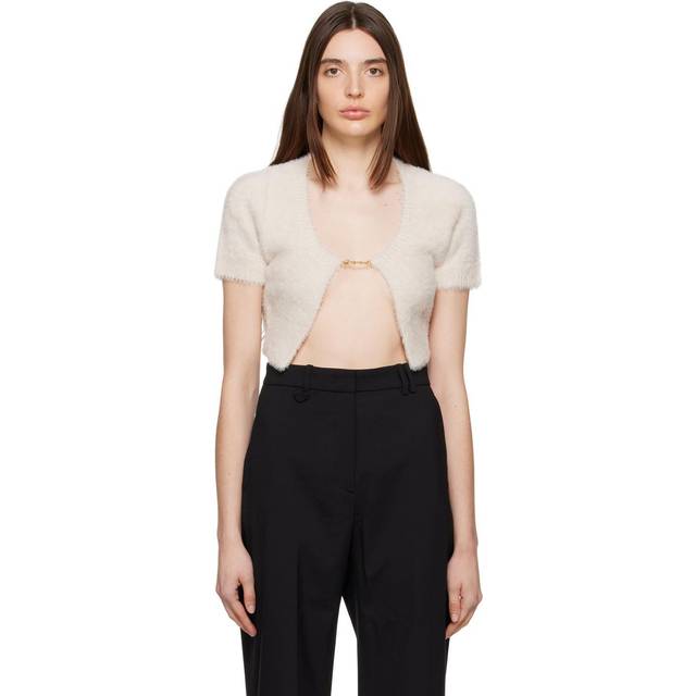 JACQUEMUS Off-White Le Papier 'La Maille Neve' Cardigan - 110 Off/White - FR 42