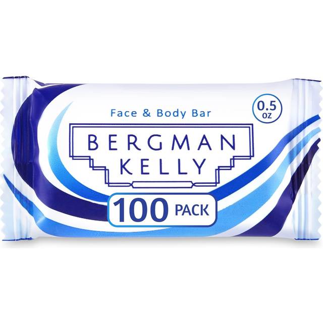 BERgMAN KELLY Hotel Soap Bars White Tea  05 oz  100 PK  Travel Size Luxury Bulk Amenities Bar Soap  Mini Individually Wrapped Rectangular Soap  Small