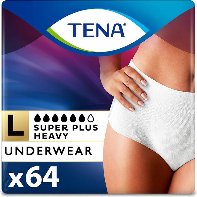 TENA Incontinence & Postpartum Underwear for Women  Super Plus Absorbency - Large - 64 Count