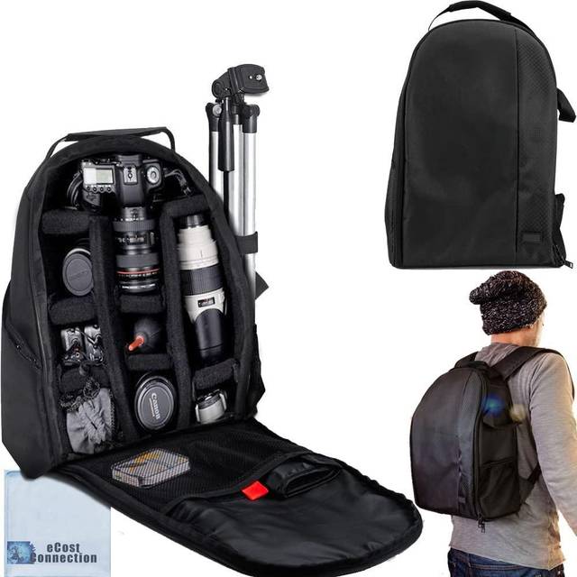 Deluxe Digital Camera / Video Padded Backpack For Nikon  Canon  Sony  Pentax DSLR Cameras  Nikon D300  D300S  D3000  D3100  D3200  D3300  D5
