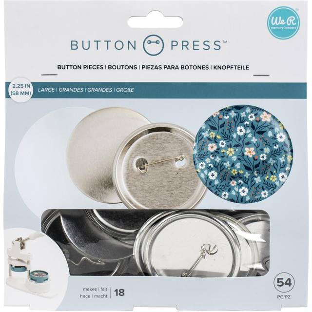 We R Memory Keepers  Button Press Refill-Large  18 Pack  2.25 inch  58