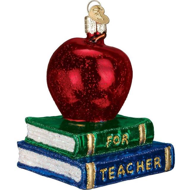 Old World Christmas Teacher Gifts Glass Blown Ornaments for Christmas Tree Apple