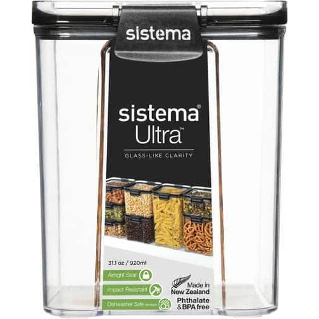 Sistema Ultra 920ml Square Tritan Canister, Clear