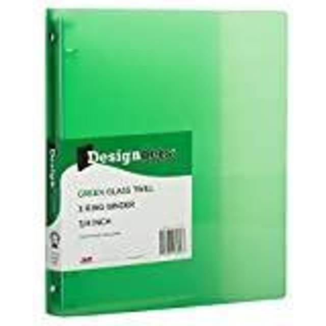 JAM PAPER Plastic 0.75 inch Binder - Green 3 Ring Binder - Sold Individually