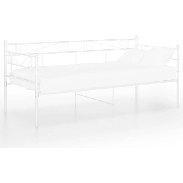 vidaXL Sofa Bed Frame without Mattress White Metal 90x200 cm