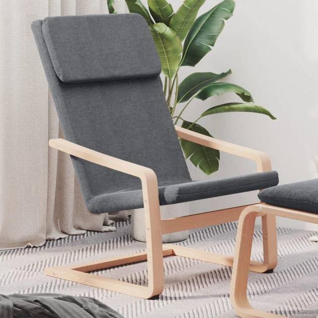 vidaXL Relaxing Chair Dark Grey Fabric